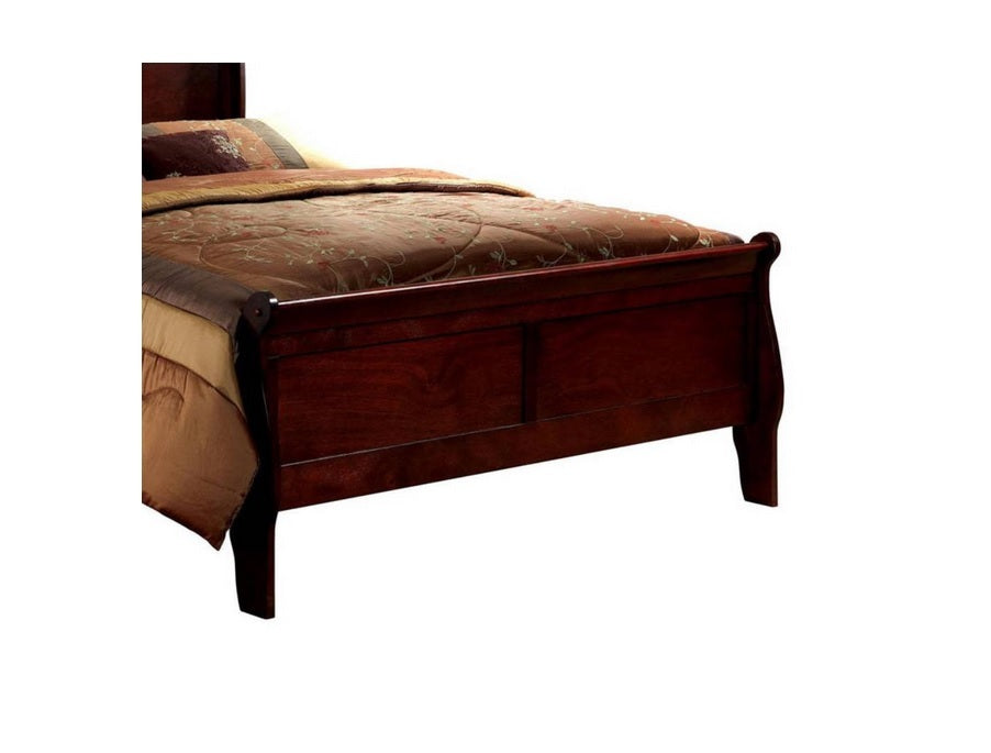 Queen Size Bed Cherry Louis Phillipe Solidwood