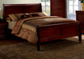 Queen Size Bed Cherry Louis Phillipe Solidwood