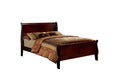 Queen Size Bed Cherry Louis Phillipe Solidwood