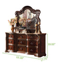 Bella Traditional style Mirror Dark Walnut