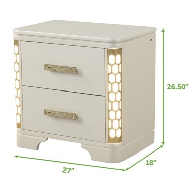 Jasmine Nightstand with side Led lightning made