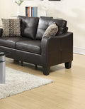 Living Room Furniture 2pc Sofa Set Espresso Faux espresso-faux leather-wood-primary living