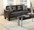 Living Room Furniture 2pc Sofa Set Espresso Faux espresso-faux leather-wood-primary living