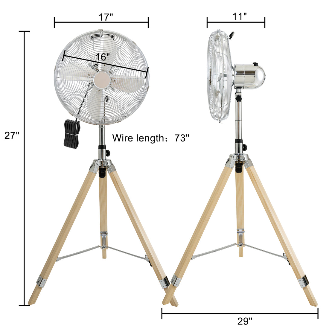 Simple Deluxe Retro Tripod Fan, Home Air