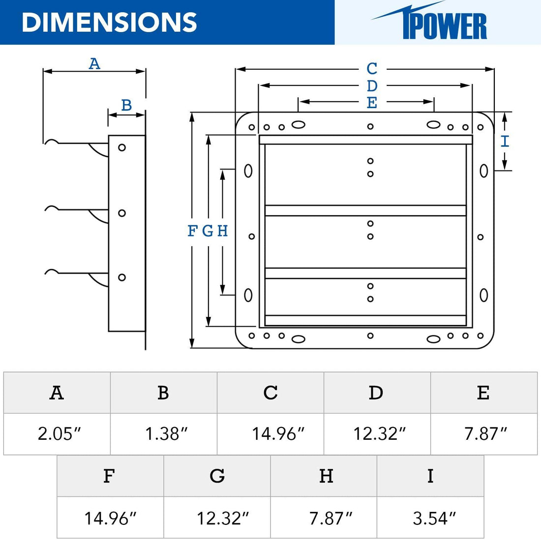 Ipower 12 Inch Square Aluminum Automatic Gravity