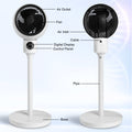 Circulating Stand Fan for Home Bedroom with Remote white-plastic