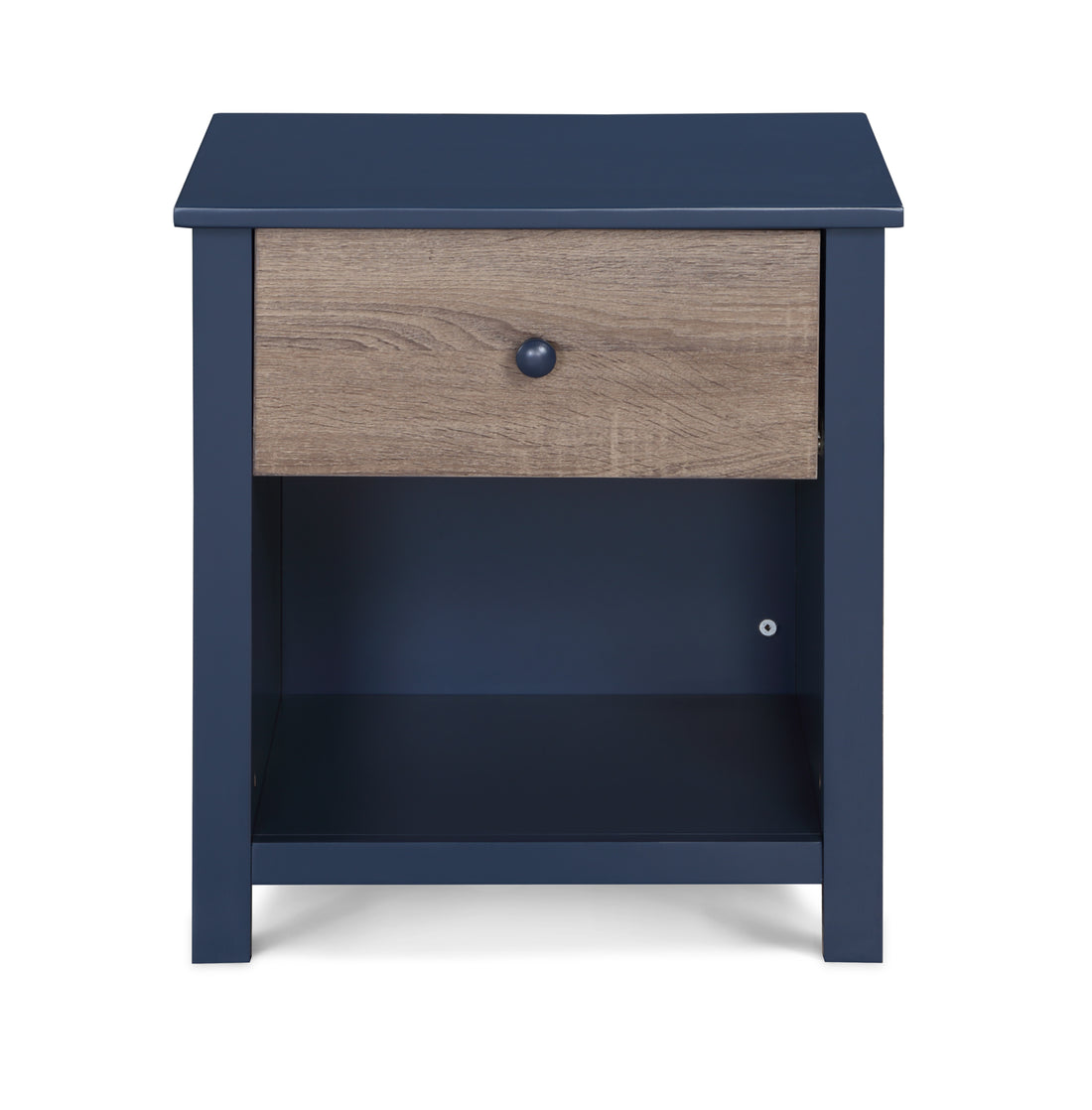 Connelly Nightstand Midnight Blue Vintage Walnut