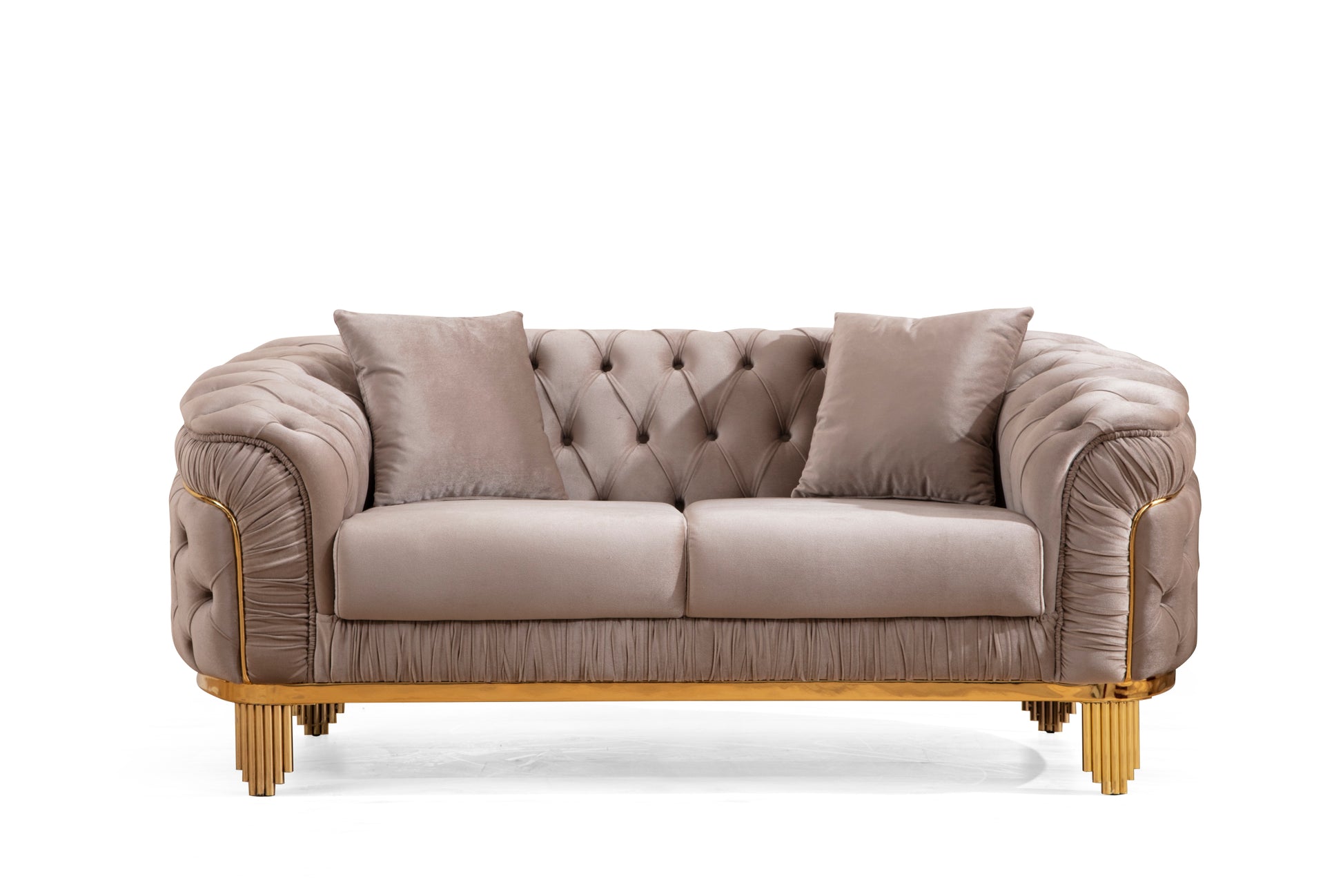 Vanessa Loveseat Taupe taupe-polyester-wood-primary living