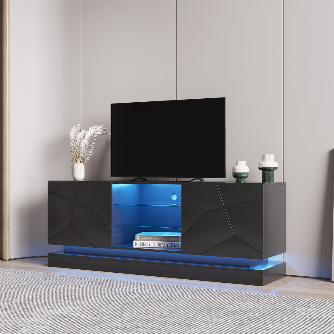 Stylish Functional Tv Stand With Color Changing