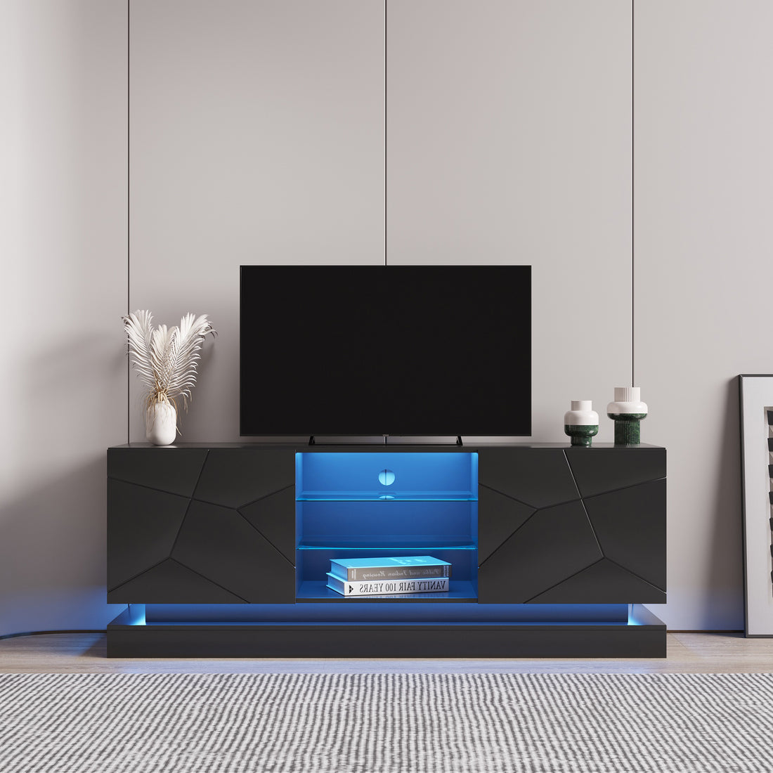 Stylish Functional Tv Stand With Color Changing