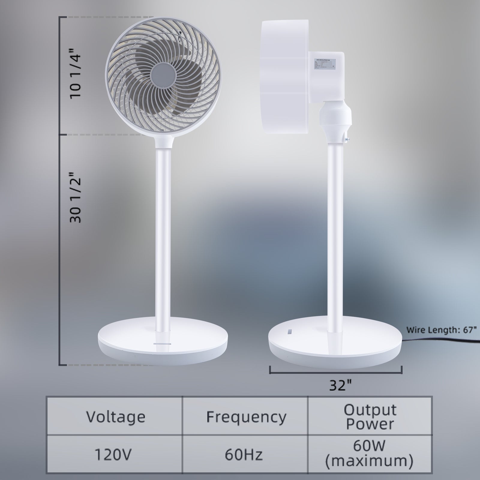 Simple Deluxe 7 inch Stand Fan, 3 Speeds & 3 Modes, 15 white-plastic