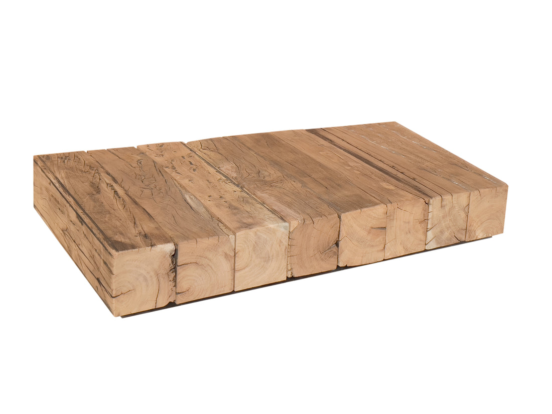 Ultramodern Low Laying Solid Wood Coffee Table -