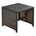 11 Piece Patio All Weather PE Wicker Dining yes-complete patio set-brown-water resistant