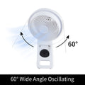 Simple Deluxe 7 inch Wall Mount Fan, 3 Speeds & 3 white-plastic