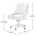 Syros Modern Office Chair ivory-foam-solid wood