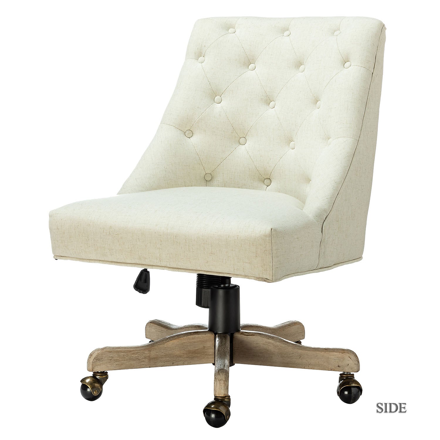 Syros Modern Office Chair ivory-foam-solid wood