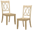 Casual Buttermilk Finish Side Chairs Set of 2 Pine natural-dining room-transitional-side chair-wood