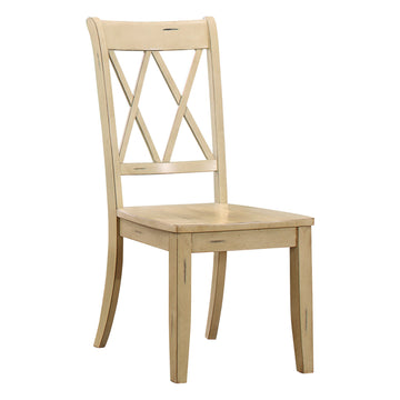 Casual Buttermilk Finish Side Chairs Set of 2 Pine natural-dining room-transitional-side chair-wood