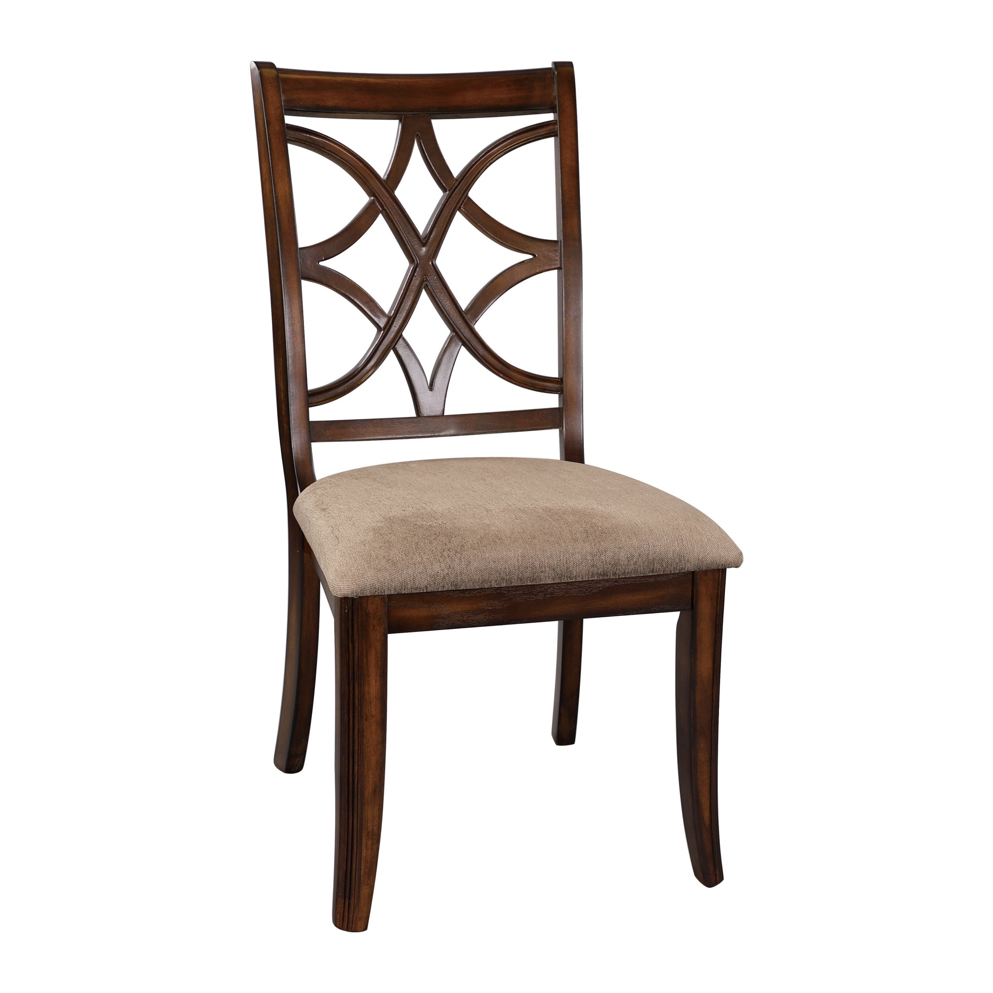 Wooden Side Chairs Set of 2 Elegant Back Design Fabric cherry-dining room-traditional-side chair-wood