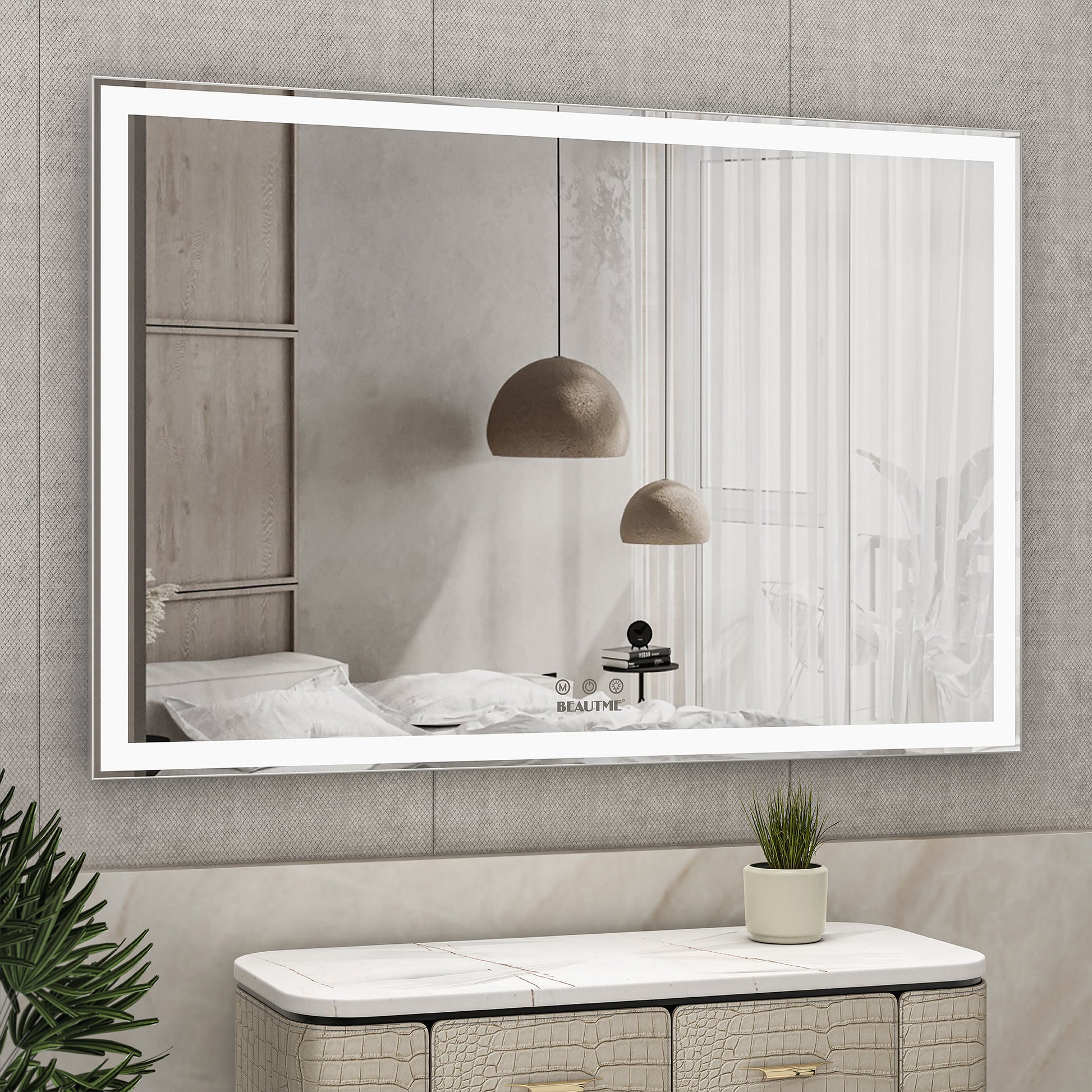 60X40 Inch Oversized Led Bathroom Mirror Wall