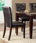 Espresso Finish 5pc Dining Set Faux Marble Top Table espresso-seats 4-dining