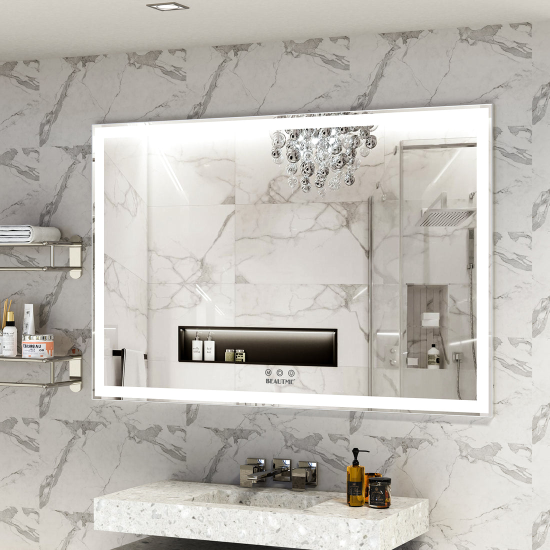 60X40 Inch Oversized Led Bathroom Mirror Wall