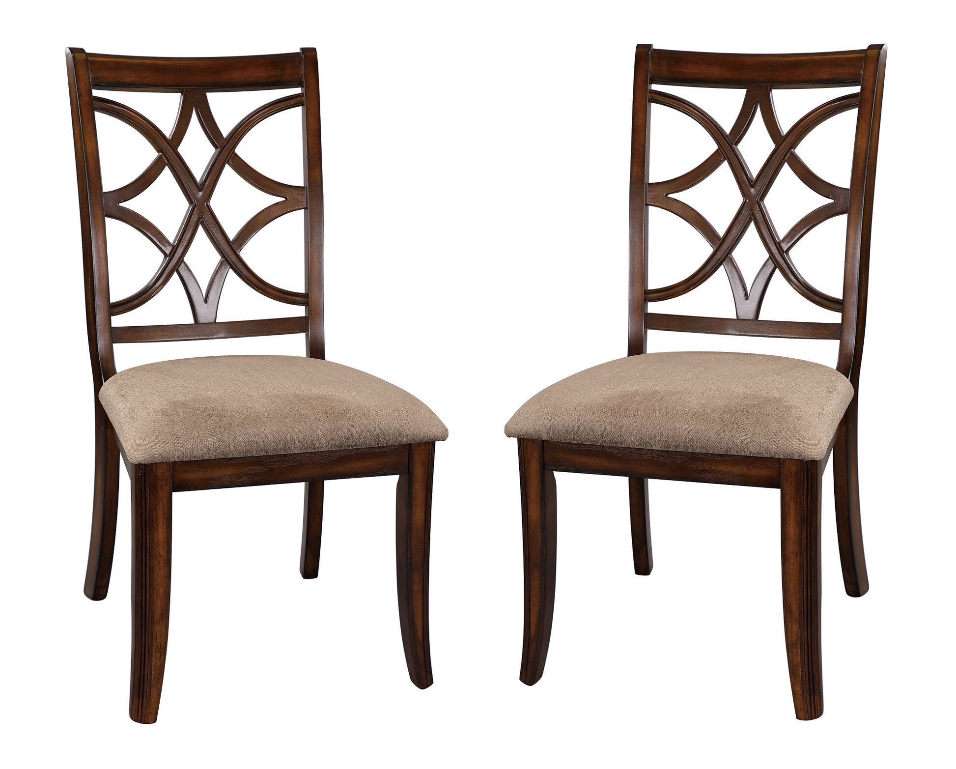 Wooden Side Chairs Set of 2 Elegant Back Design Fabric cherry-dining room-traditional-side chair-wood