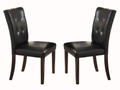 Button Tufted Side Chairs Set of 2pc Wood Frame espresso-dining room-transitional-side chair-wood