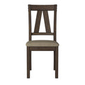 Brown Finish Side Chairs Set of 2pc Metal Banded brown-dining room-industrial-rustic-side