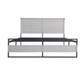 V4 Metal Bed Frame 14 Inch King Size with Headboard grey-metal