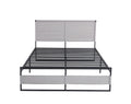 V4 Metal Bed Frame 14 Inch King Size with Headboard grey-metal