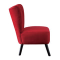 Unique Style Red Velvet Covering Accent Chair Button red-primary living space-modern-retro-solid wood