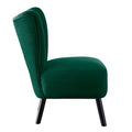 Unique Style Green Velvet Covering Accent Chair Button green-primary living space-modern-retro-solid