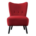 Unique Style Red Velvet Covering Accent Chair Button red-primary living space-modern-retro-solid wood