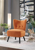 Unique Style Orange Velvet Covering Accent Chair orange-primary living space-modern-retro-solid