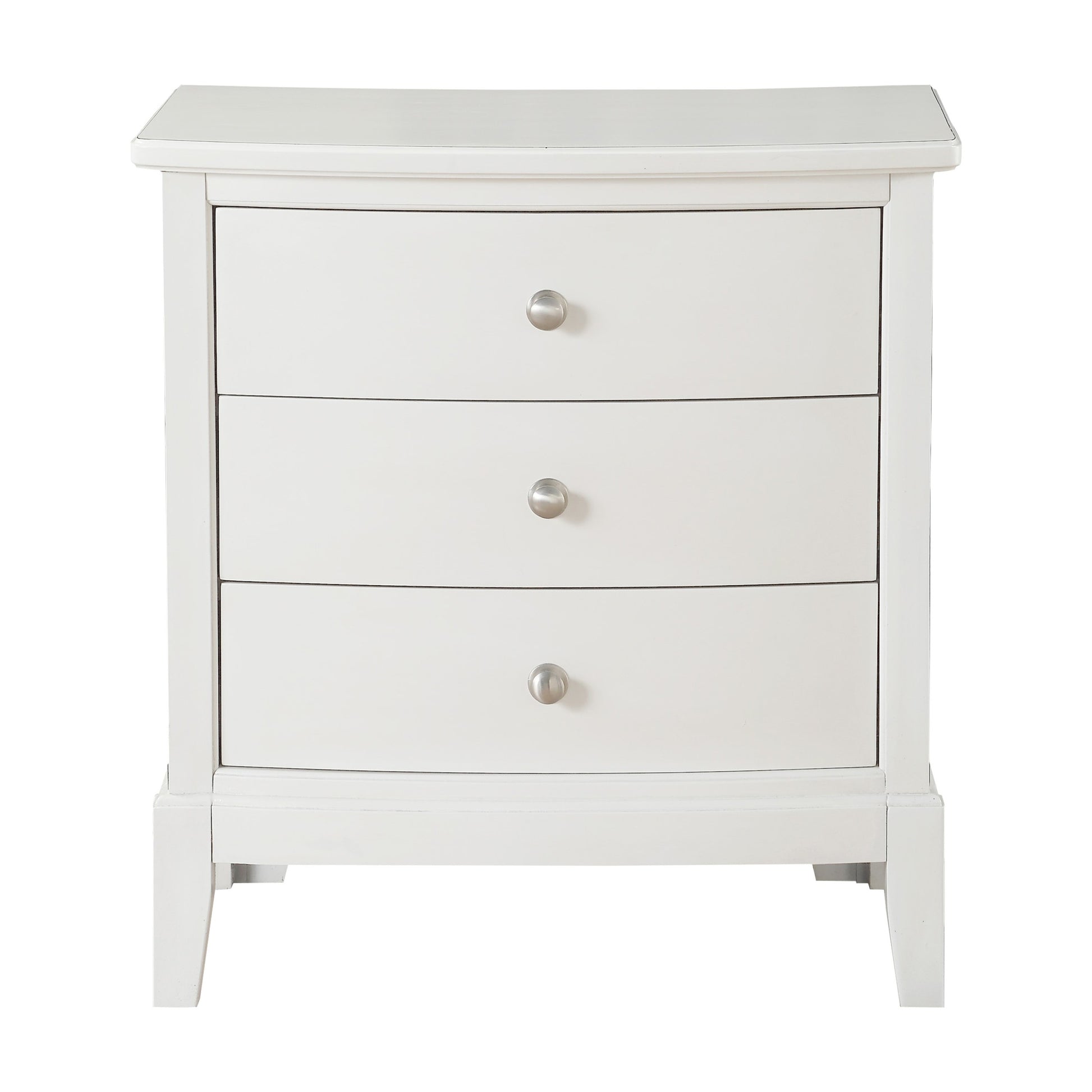 Transitional Antique White Finish Nightstand Drawers white-3 drawers-bedroom-transitional-wood