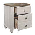 Transitional Rustic Style Nightstand Drawers Two