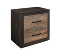 Contemporary Style Bedroom Nightstand Natural Wood multicolor-2 drawers-bedroom-wood