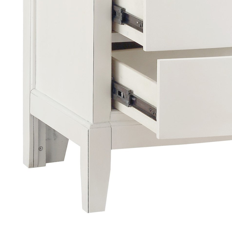 Transitional Antique White Finish Nightstand Drawers white-3 drawers-bedroom-transitional-wood