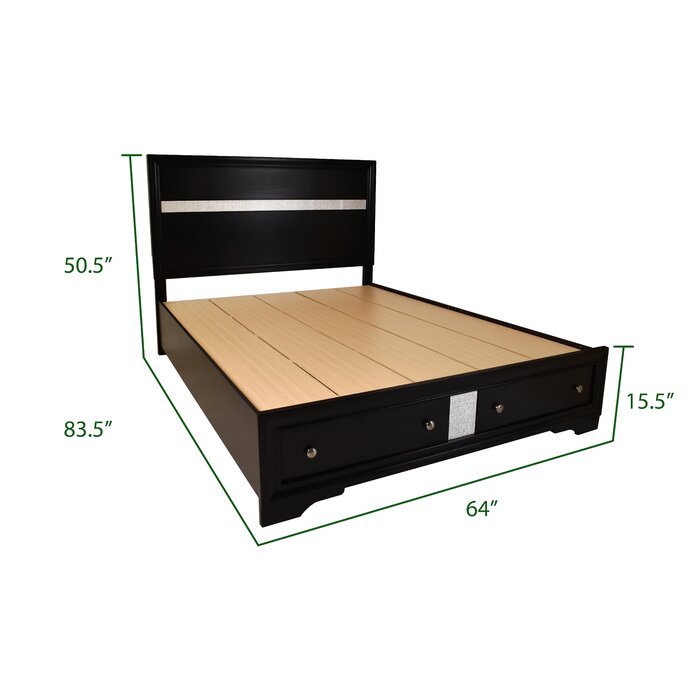 Matrix Traditional Style King Size Storage Bed made box spring not