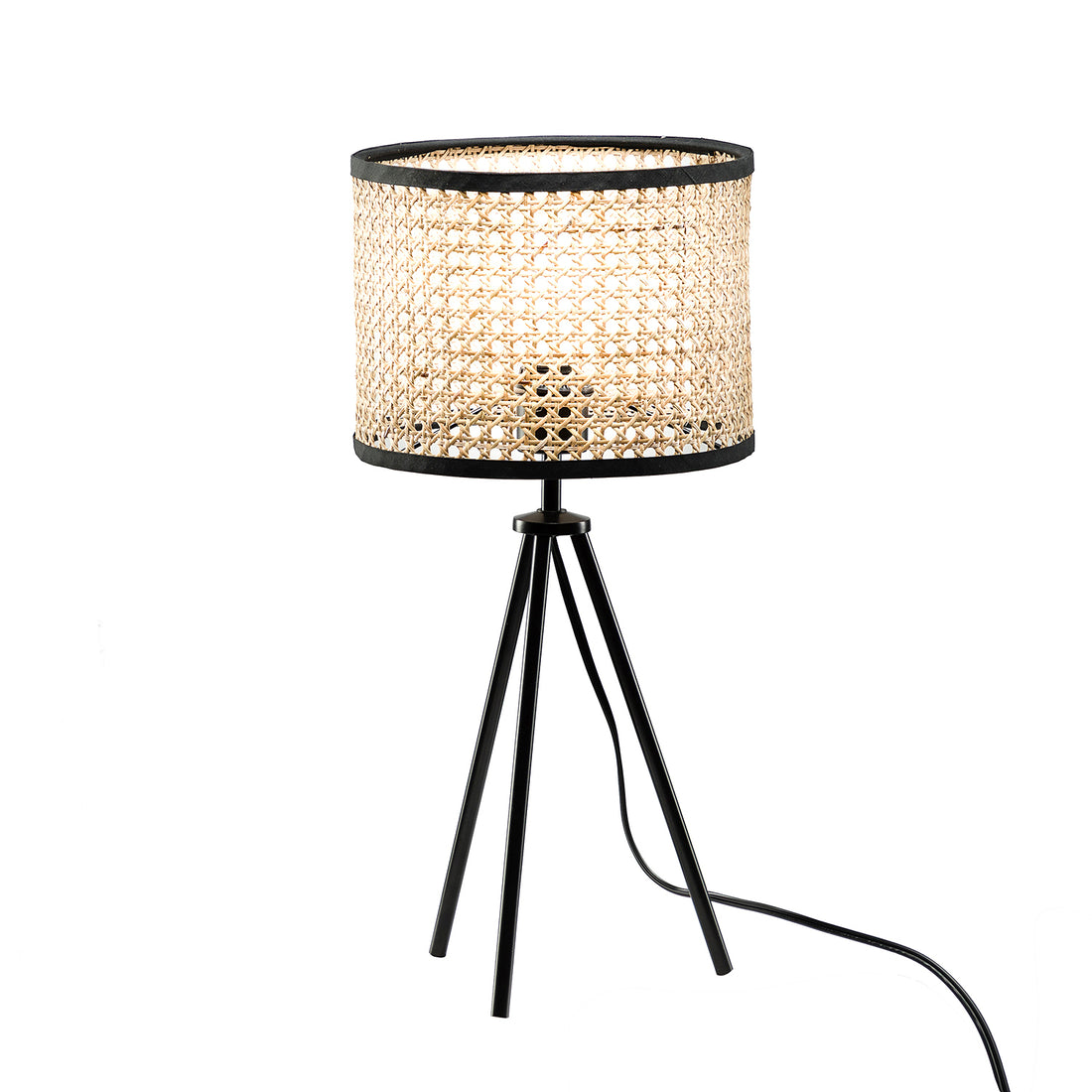 Temesa Rattan 21.3" Table Lamp with In line