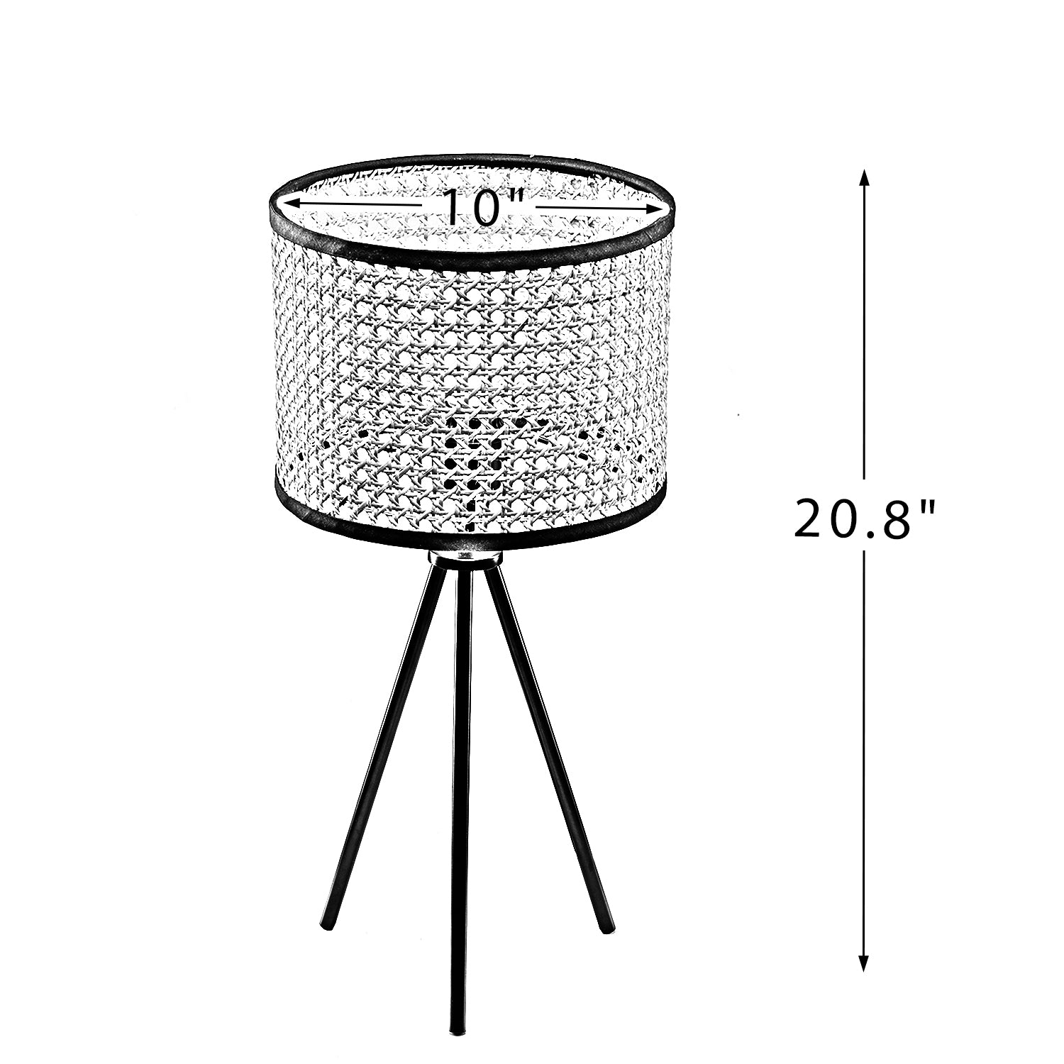 Temesa Rattan 21.3" Table Lamp with In line