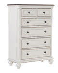 Traditional Design 1pc Chest of Drawers Storage Dark antique white-bedroom-wood