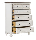 Traditional Design 1pc Chest of Drawers Storage Dark antique white-bedroom-wood