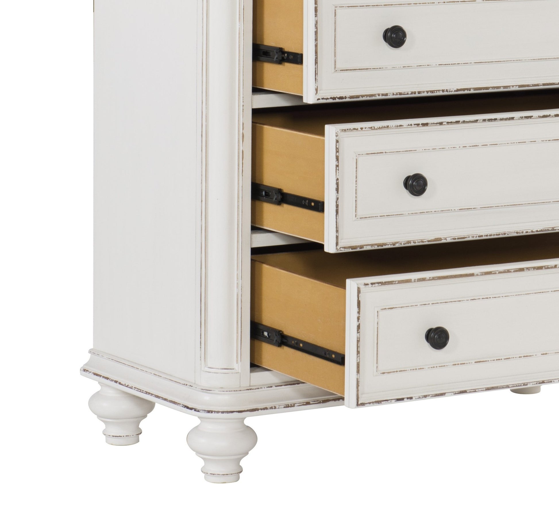 Traditional Design 1pc Chest of Drawers Storage Dark antique white-bedroom-wood