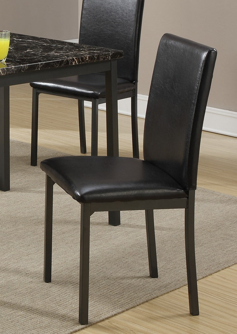 Dining Room Furniture 5pc Dining Set Table And 4x black-dining room-modern-side chair-solid