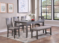 Dining Room Furniture Simple 6pc Set Dining Table 4x wood-dining room-solid