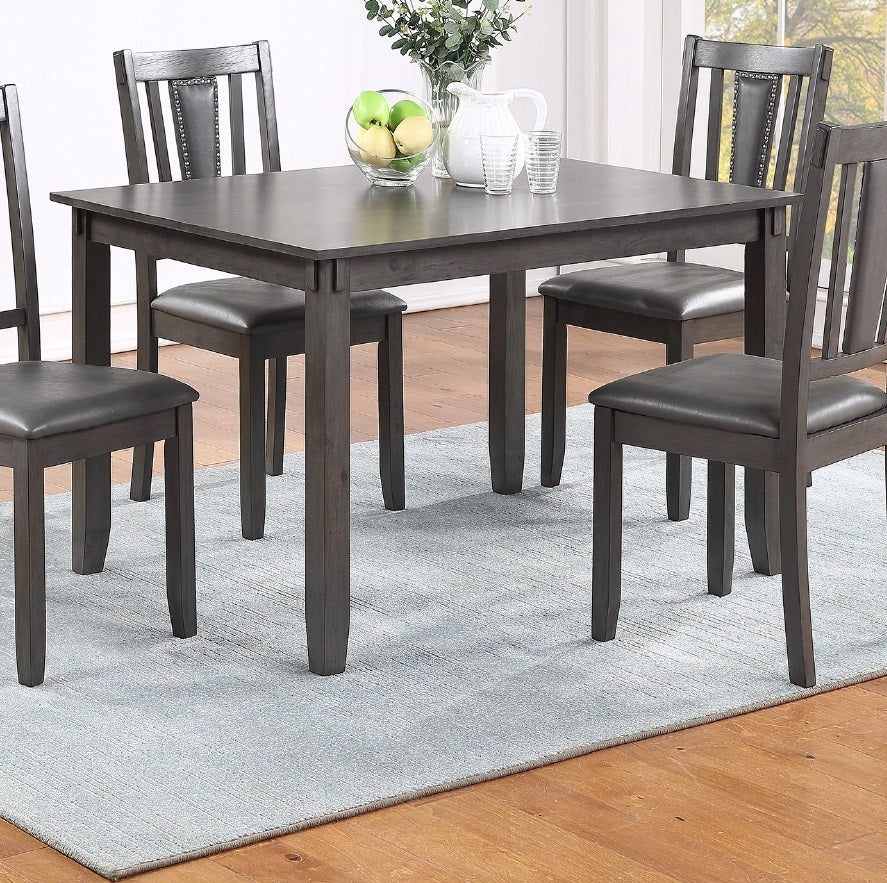 Grey Finish Dinette 5pc Set Kitchen Breakfast Dining gray-wood-dining room-solid