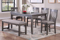 Dining Room Furniture Simple 6pc Set Dining Table 4x wood-dining room-solid