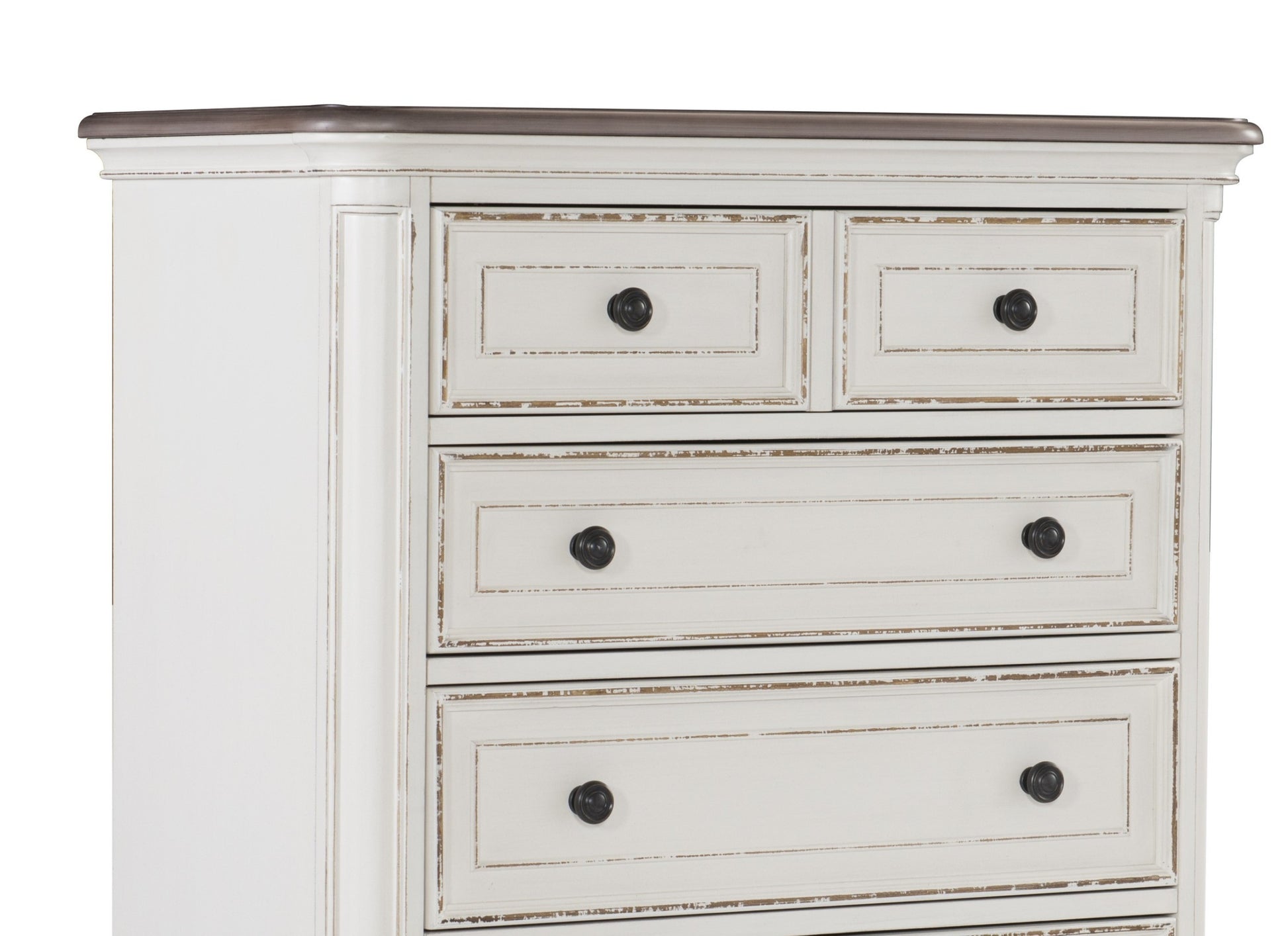 Traditional Design 1pc Chest of Drawers Storage Dark antique white-bedroom-wood